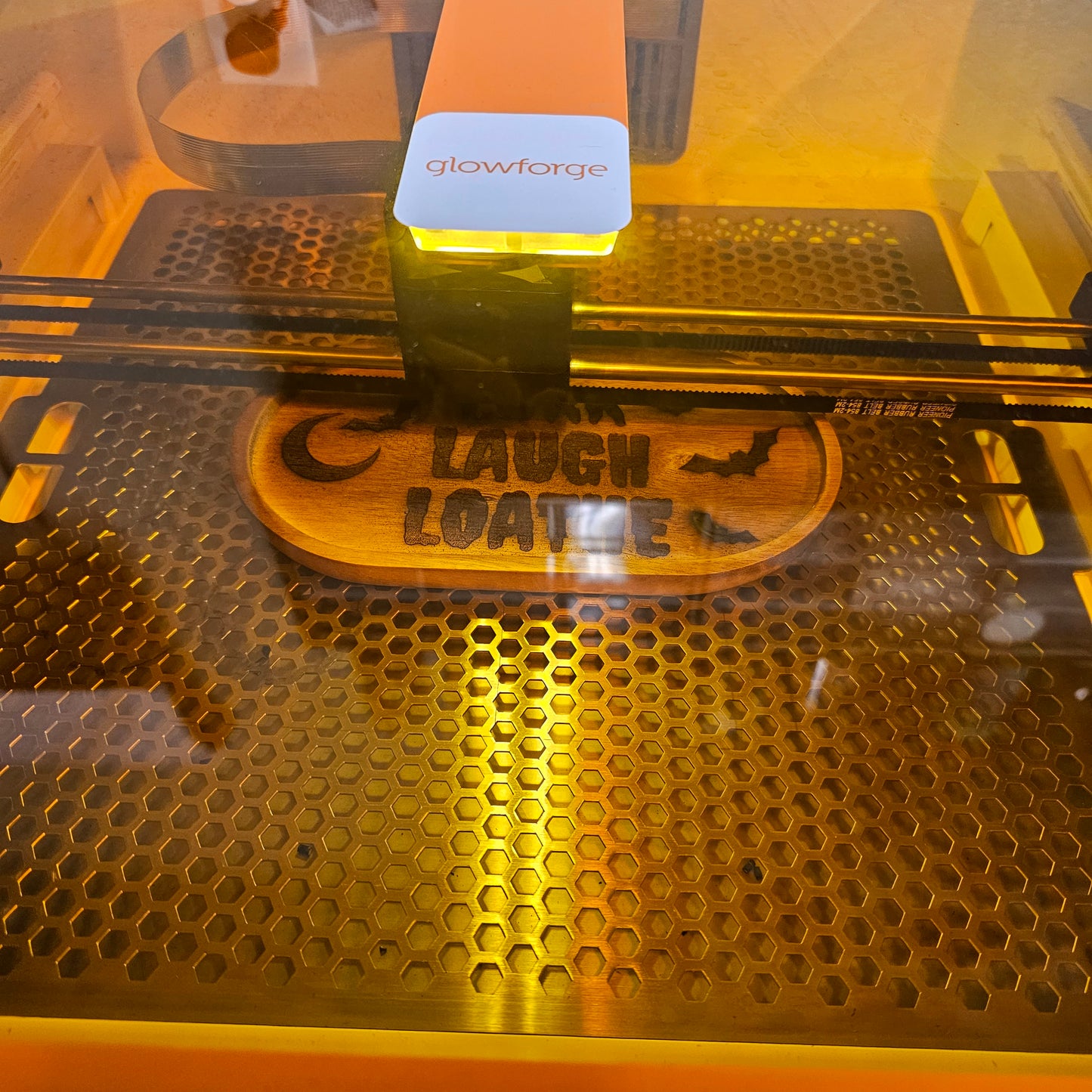 Lurk Laugh Loathe Wood Trinket Dish