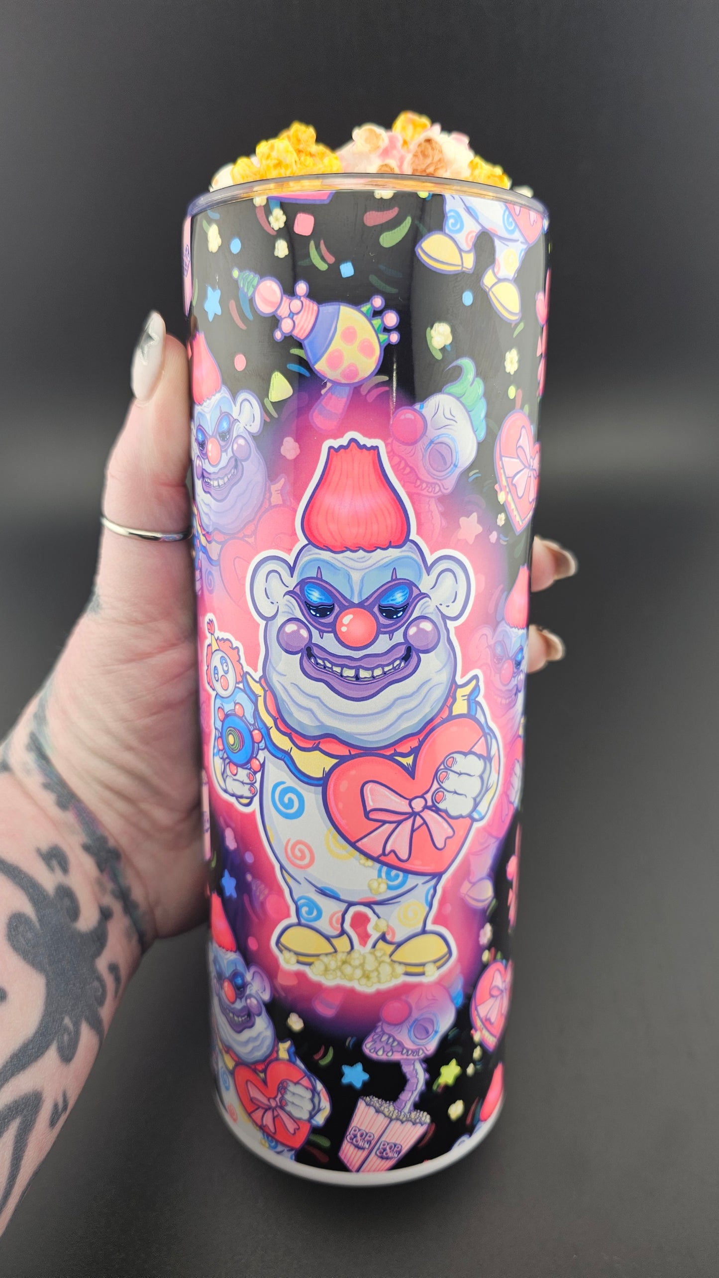 Killer Klowns Popcorn tumbler
