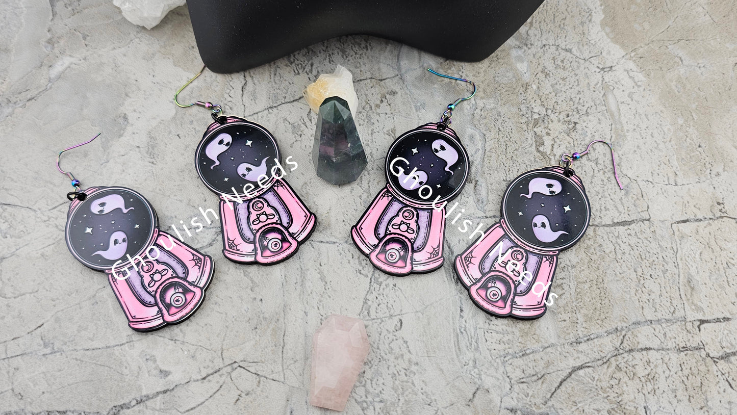 Ghostly Gumball Machine Earrings