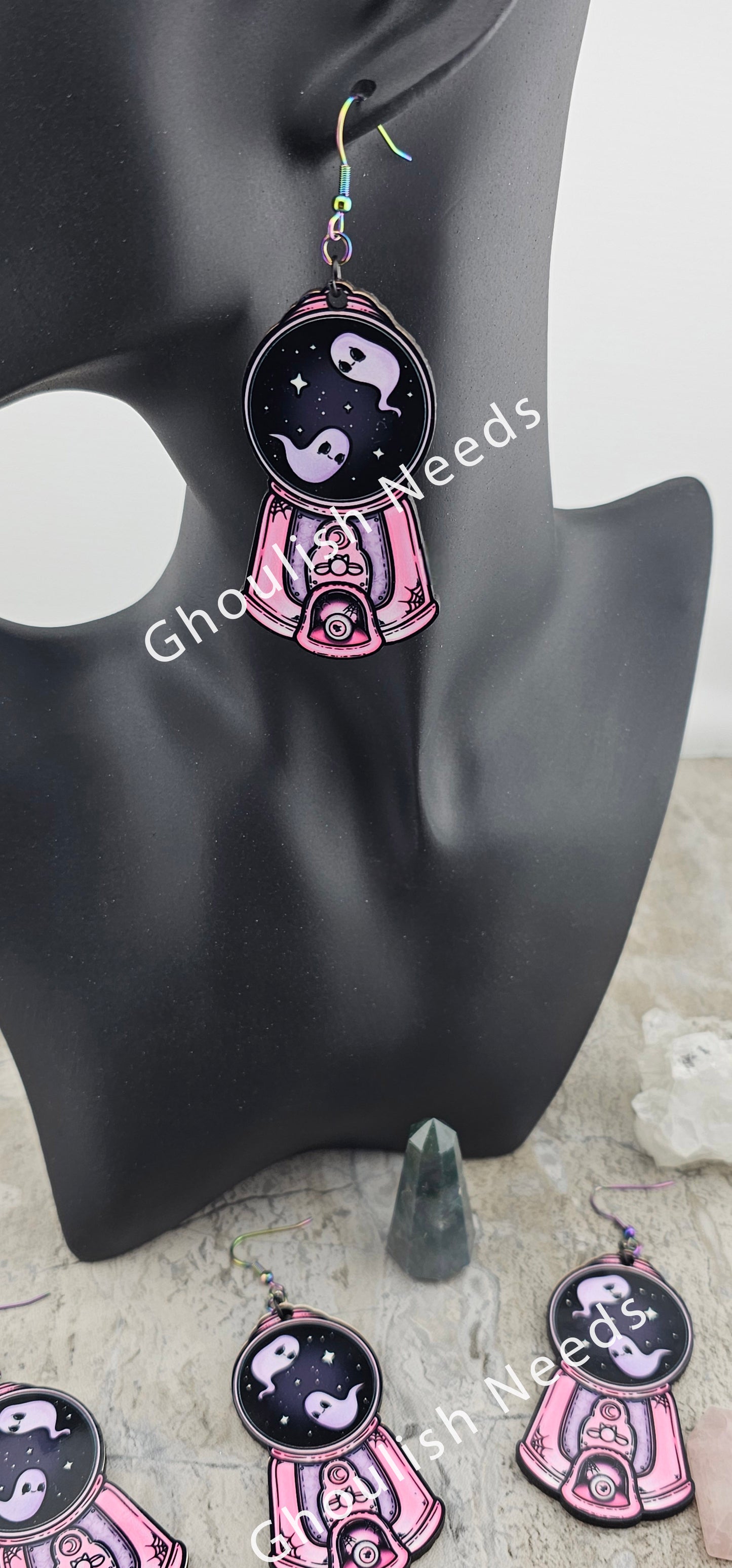 Ghostly Gumball Machine Earrings