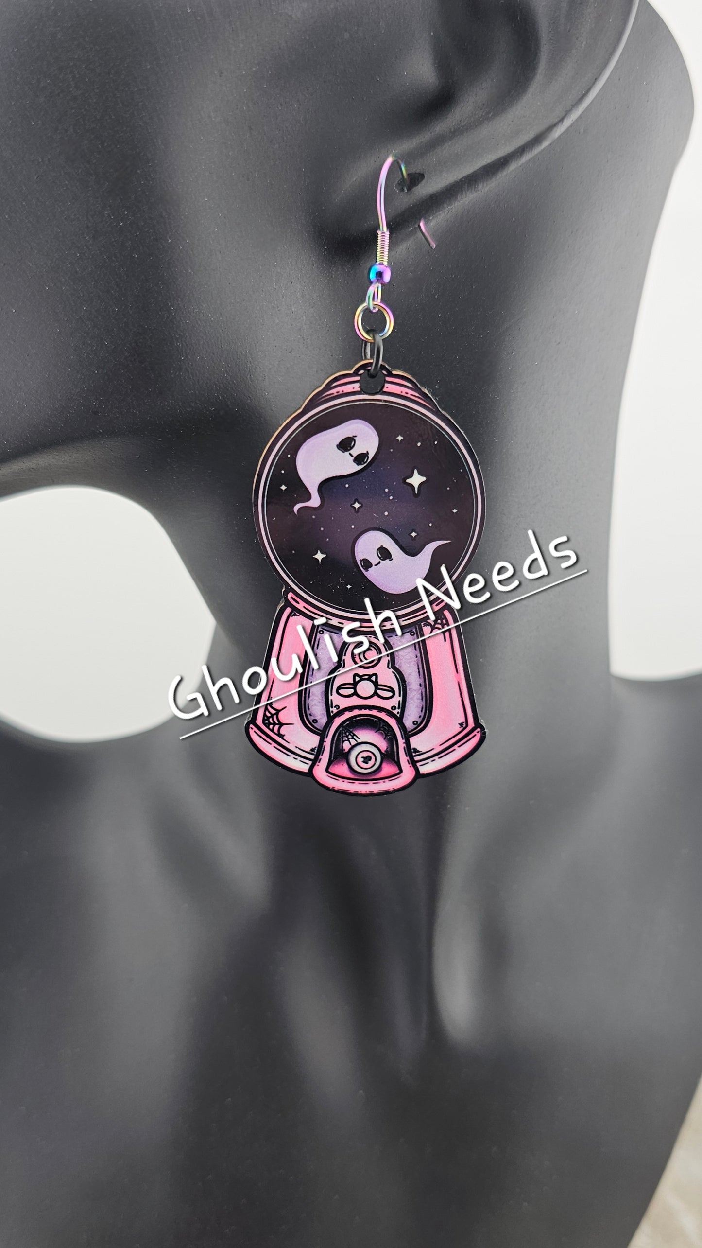 Ghostly Gumball Machine Earrings