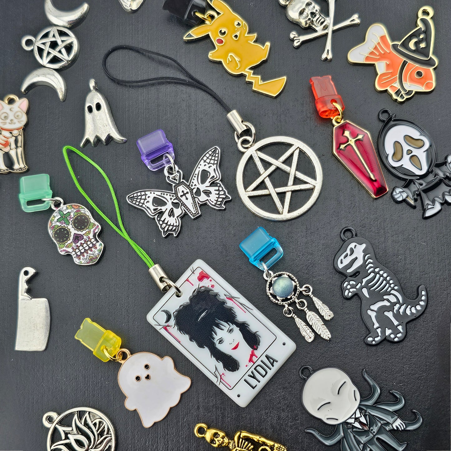 Image showing different charms that you could get with your phone case