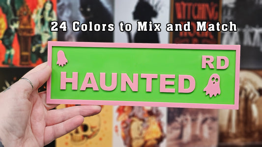 Haunted RD - Book Shelf Sign - Read Description before buying!