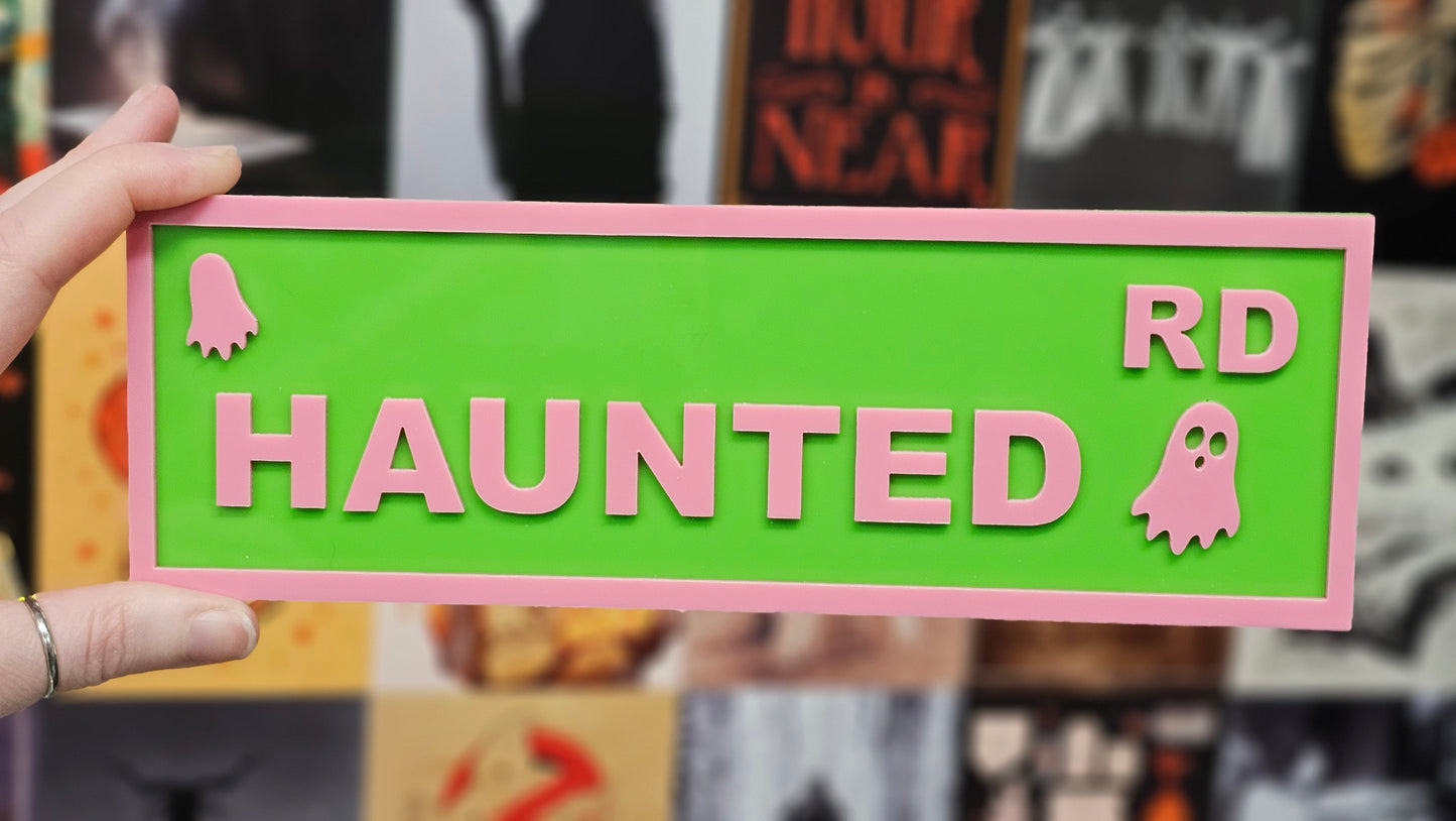 Haunted RD - Book Shelf Sign - Read Description before buying!