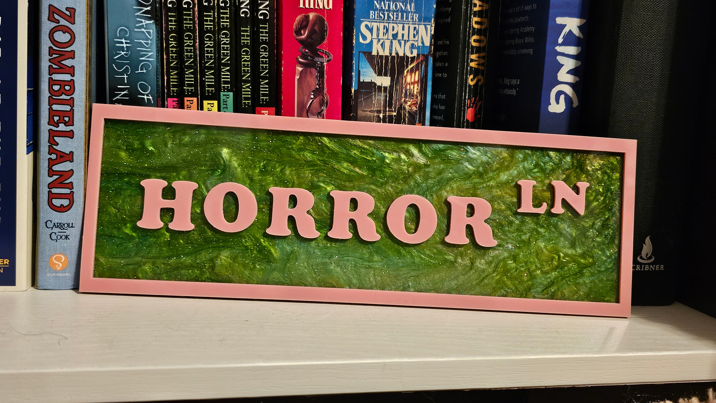 Horror LN - Book Shelf Sign - Read Description before buying!