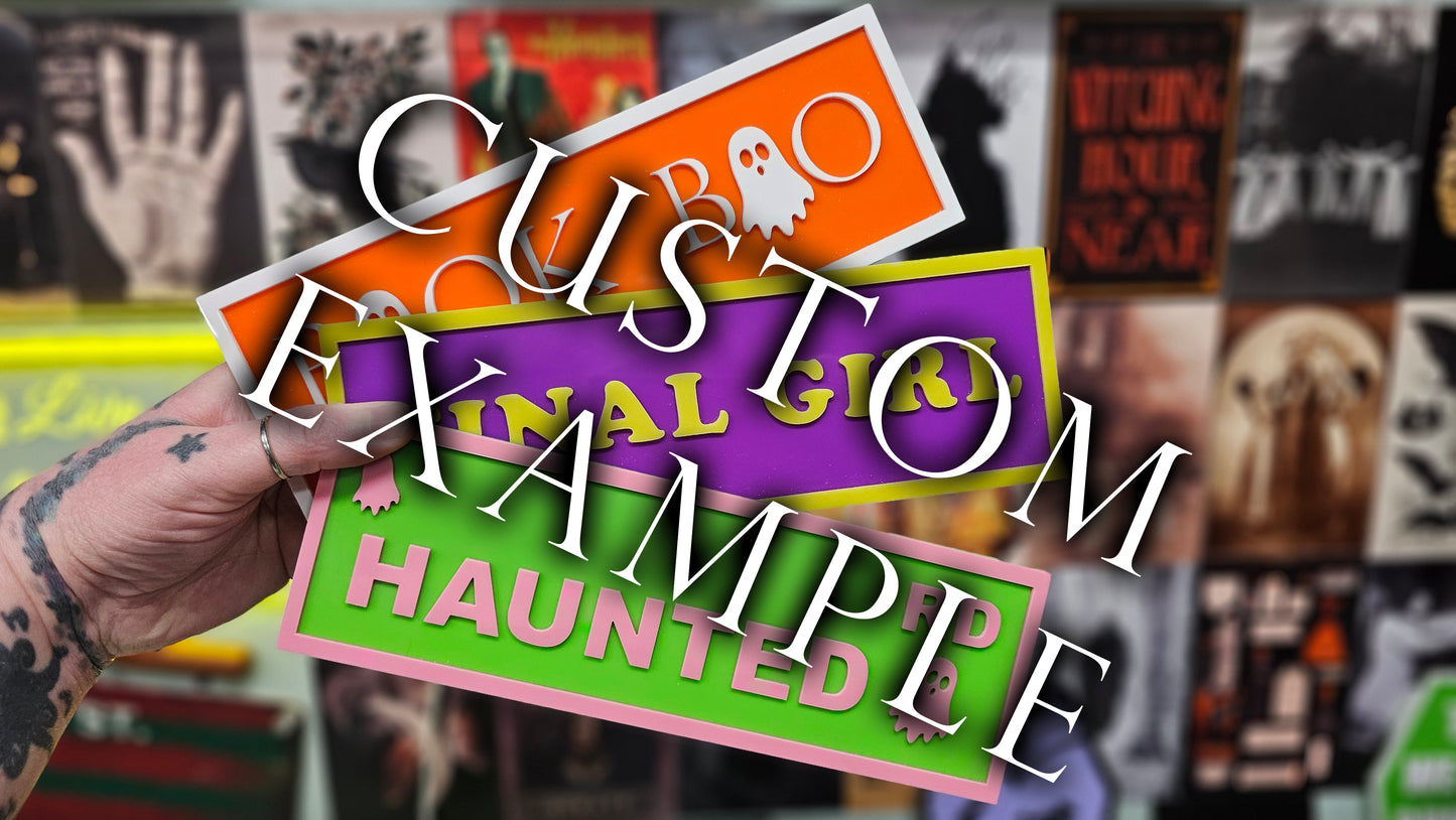 CUSTOM - Book Shelf Sign - READ DESCRIPTION BEFORE BUYING