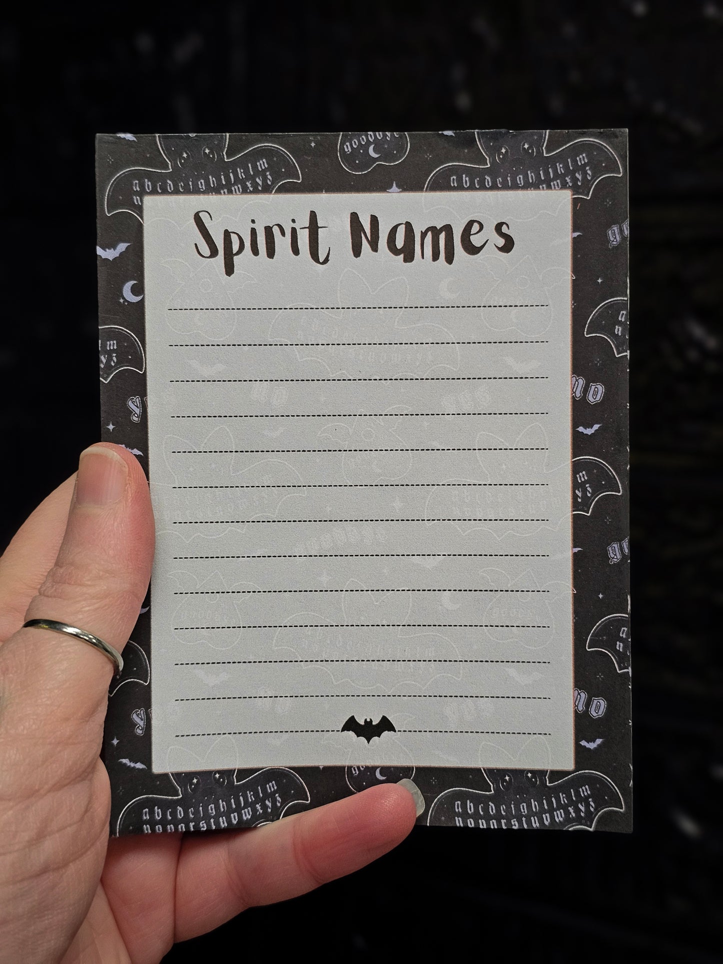 Spirit Names Notepad