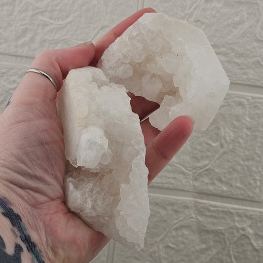 Clear Quartz Clustered Druzies - 2 pack