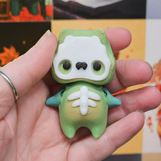 Skelly Pixie – Articulated 3D Printed Skeleton Figure (Greens & Blues)