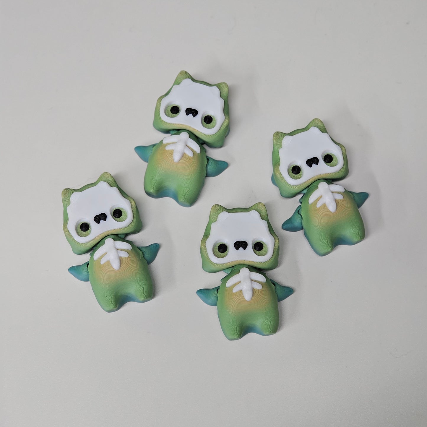 Skelly Pixie – Articulated 3D Printed Skeleton Figure (Greens & Blues)