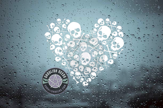 Skull and Bones Heart Decal