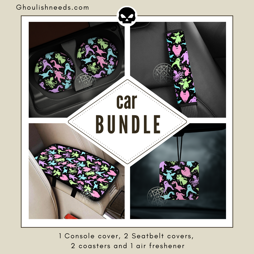 Cryptids Rainbow Car Coasters – Set of 2