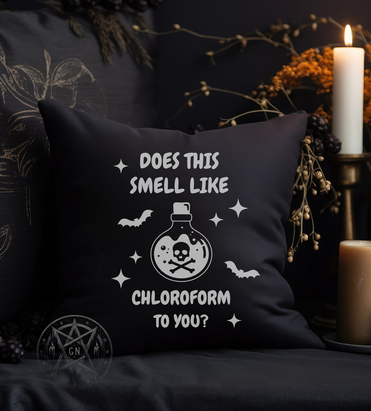 Chloroform Black or White Pillow Case