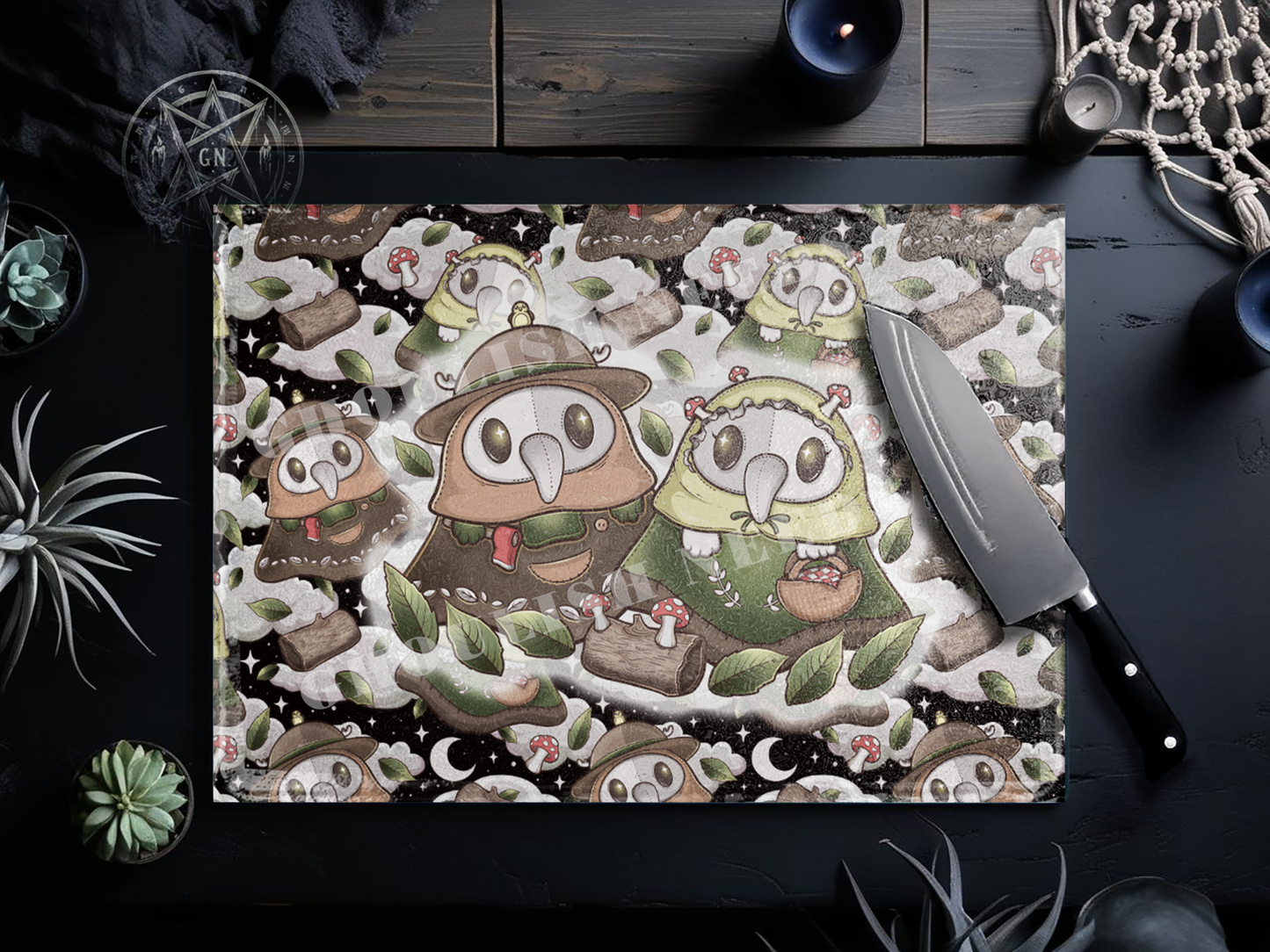 Get Plagued Glass Cutting board