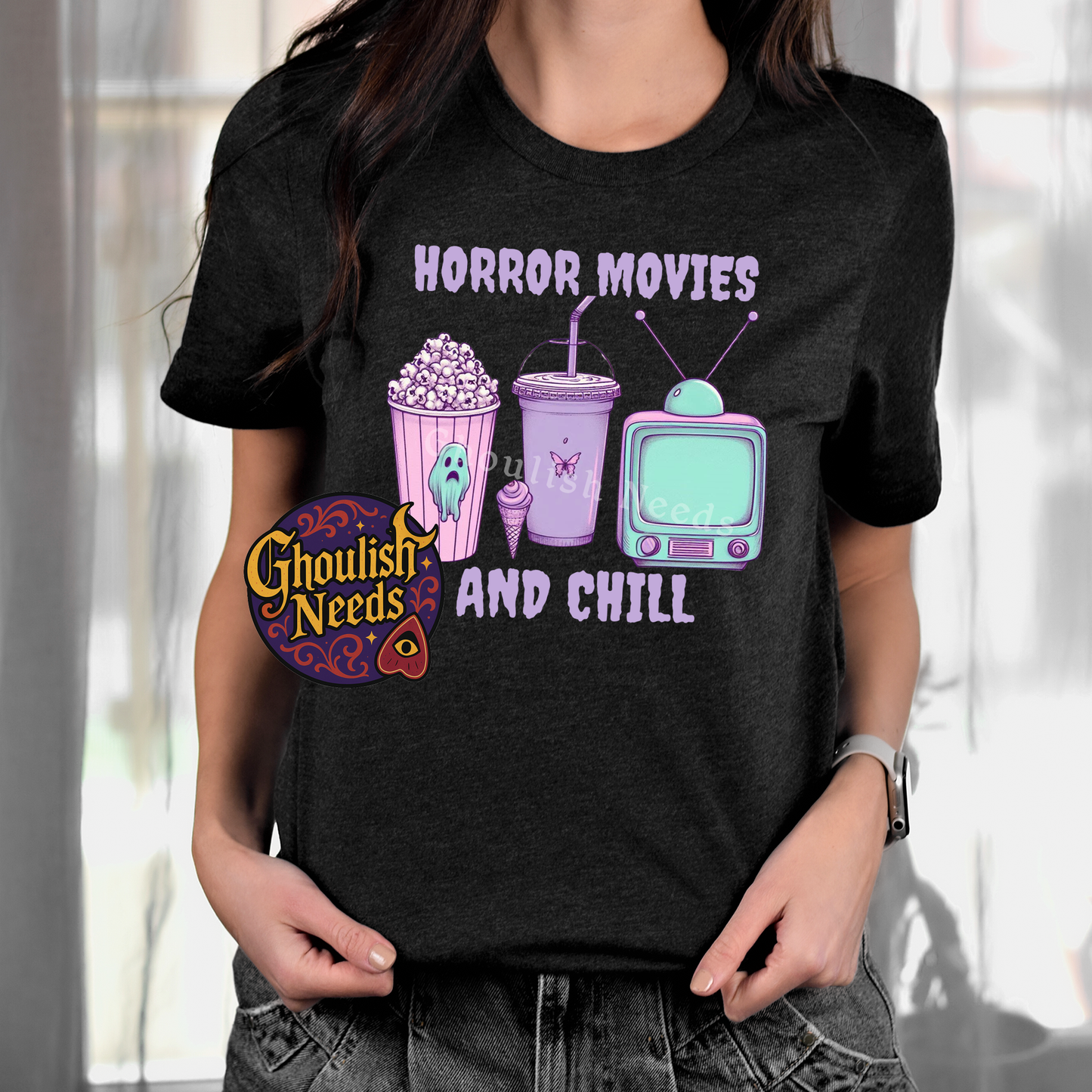 Horror Movies and Chill Shirt – Pastel Tee (Unisex S–5X)