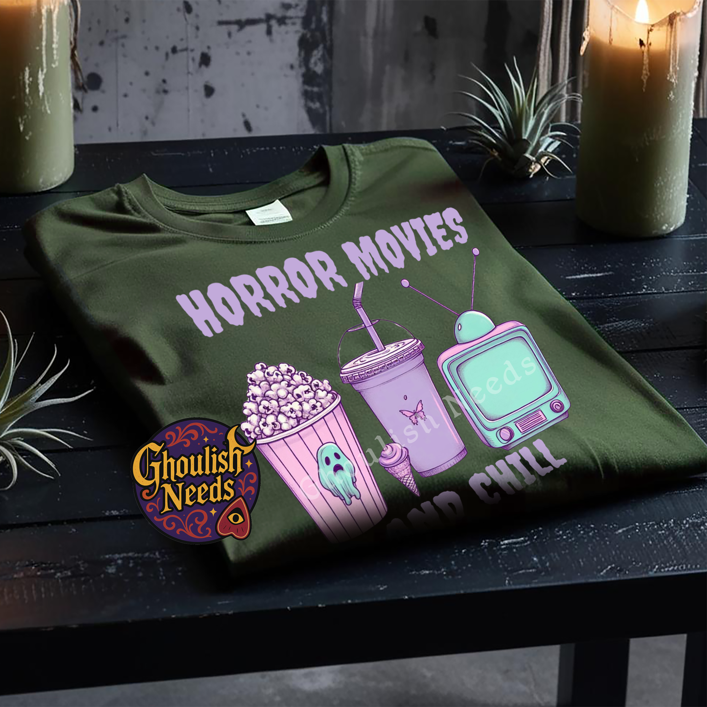 Horror Movies and Chill Shirt – Pastel Tee (Unisex S–5X)