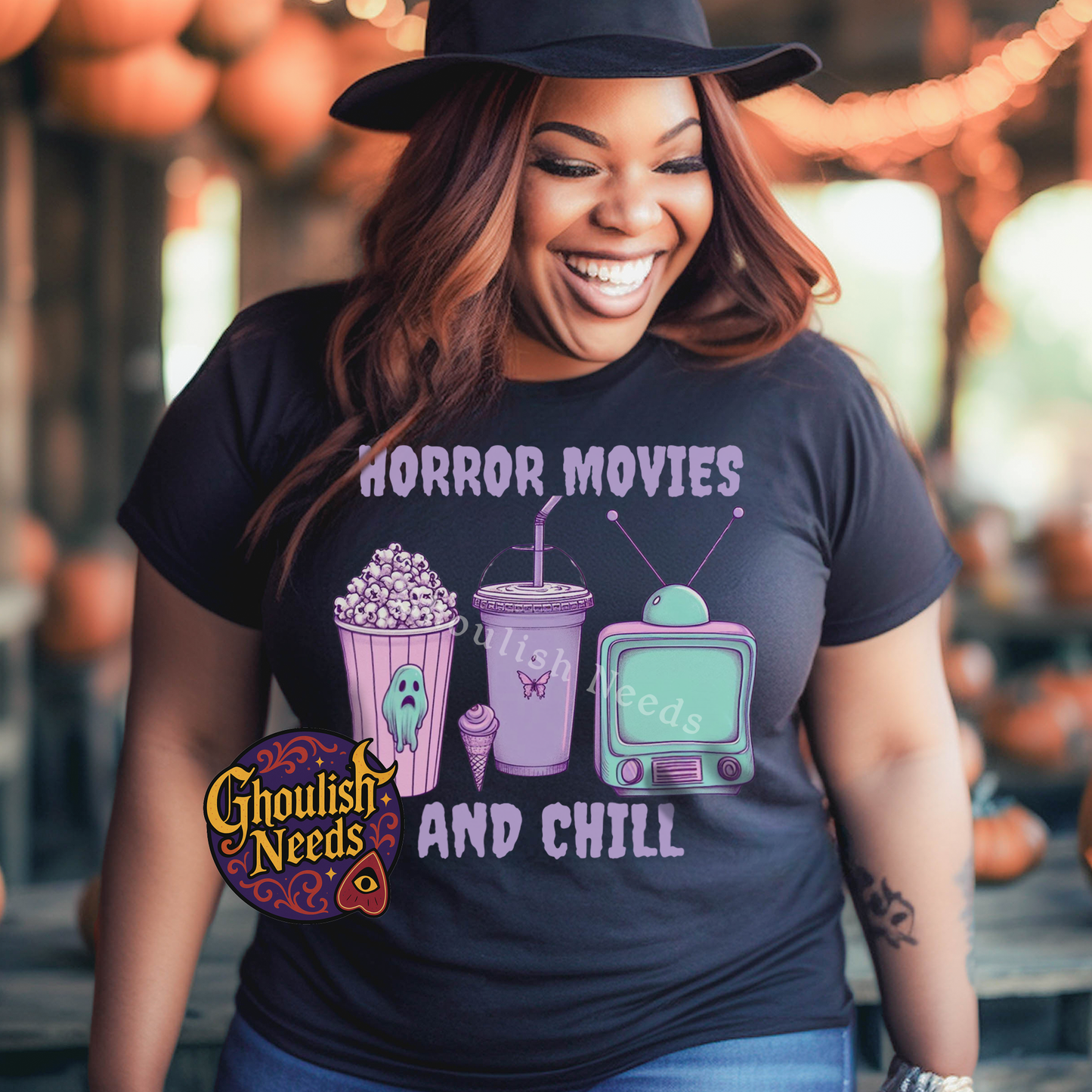 Horror Movies and Chill Shirt – Pastel Tee (Unisex S–5X)