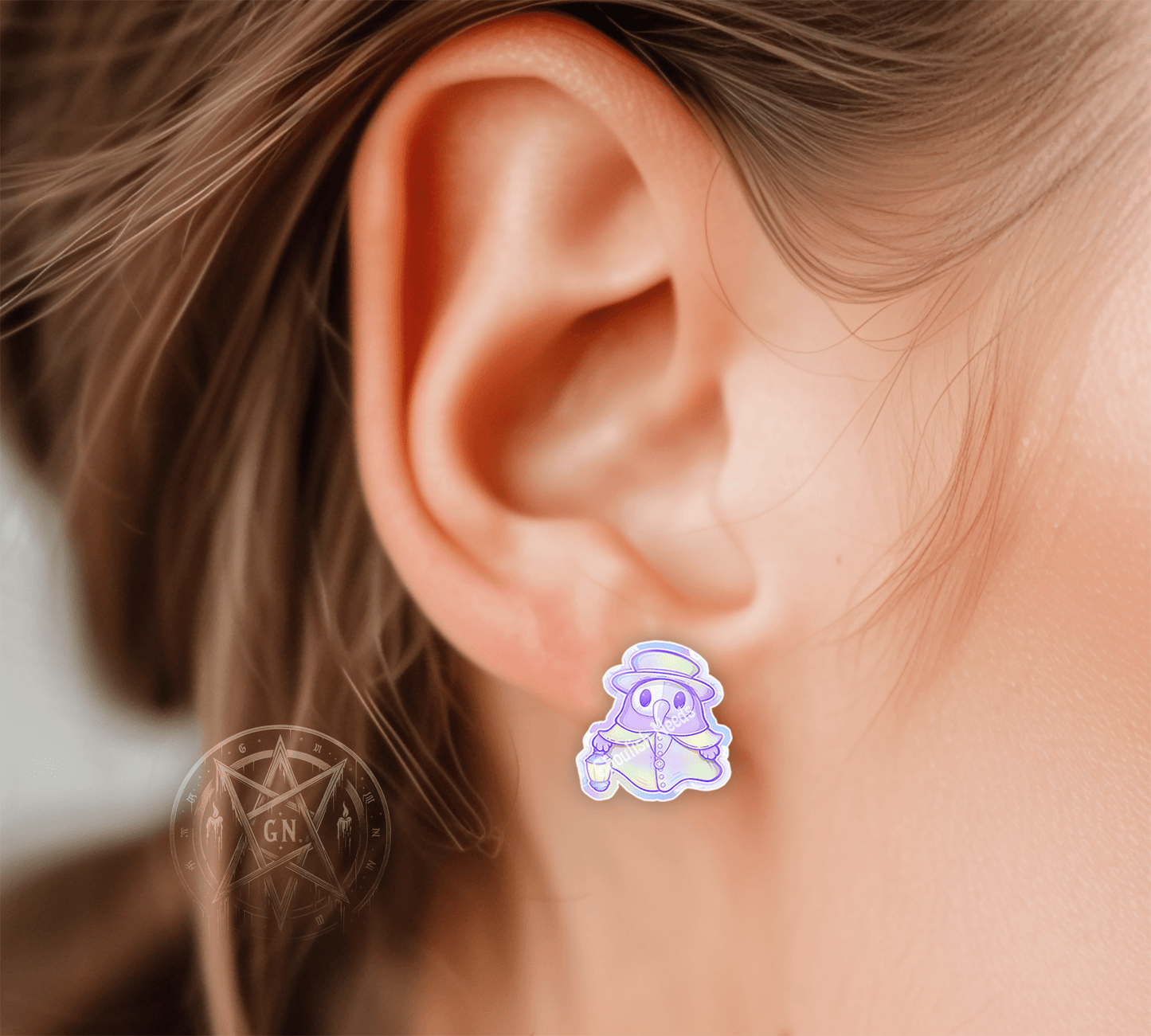 Pastel Plague Doctors Stud Earrings!