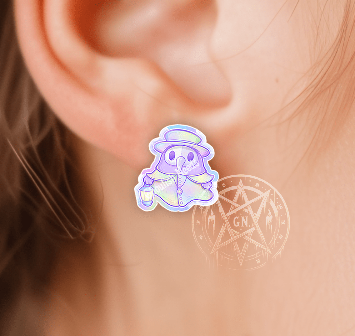 Pastel Plague Doctors Stud Earrings!