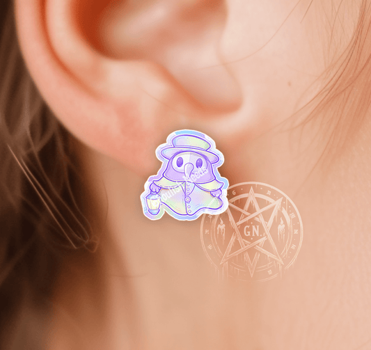 Pastel Plague Doctors Stud Earrings!