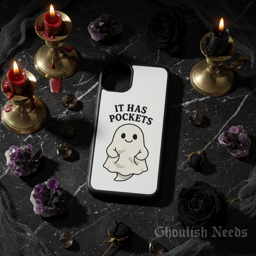 It Has Pockets” Cute Ghost Phone Case – iPhone, Samsung, Pixel & Moto G