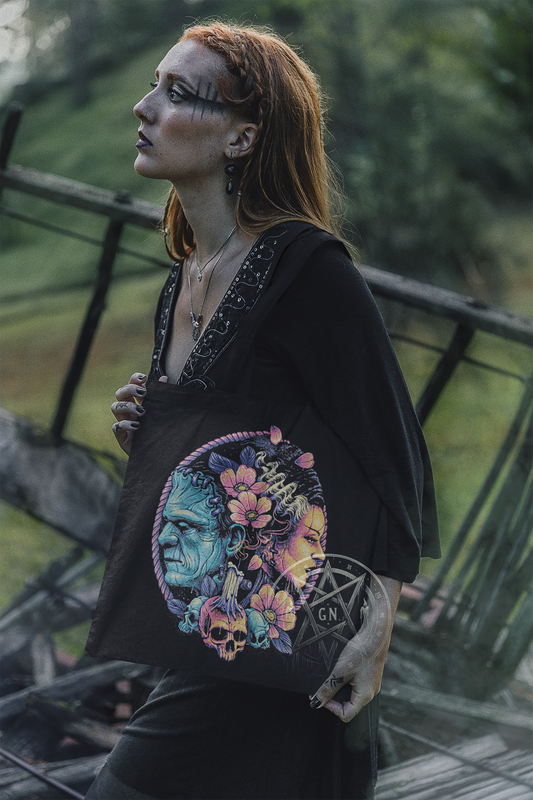 Frankenstein's Monster and Bride Tote bag