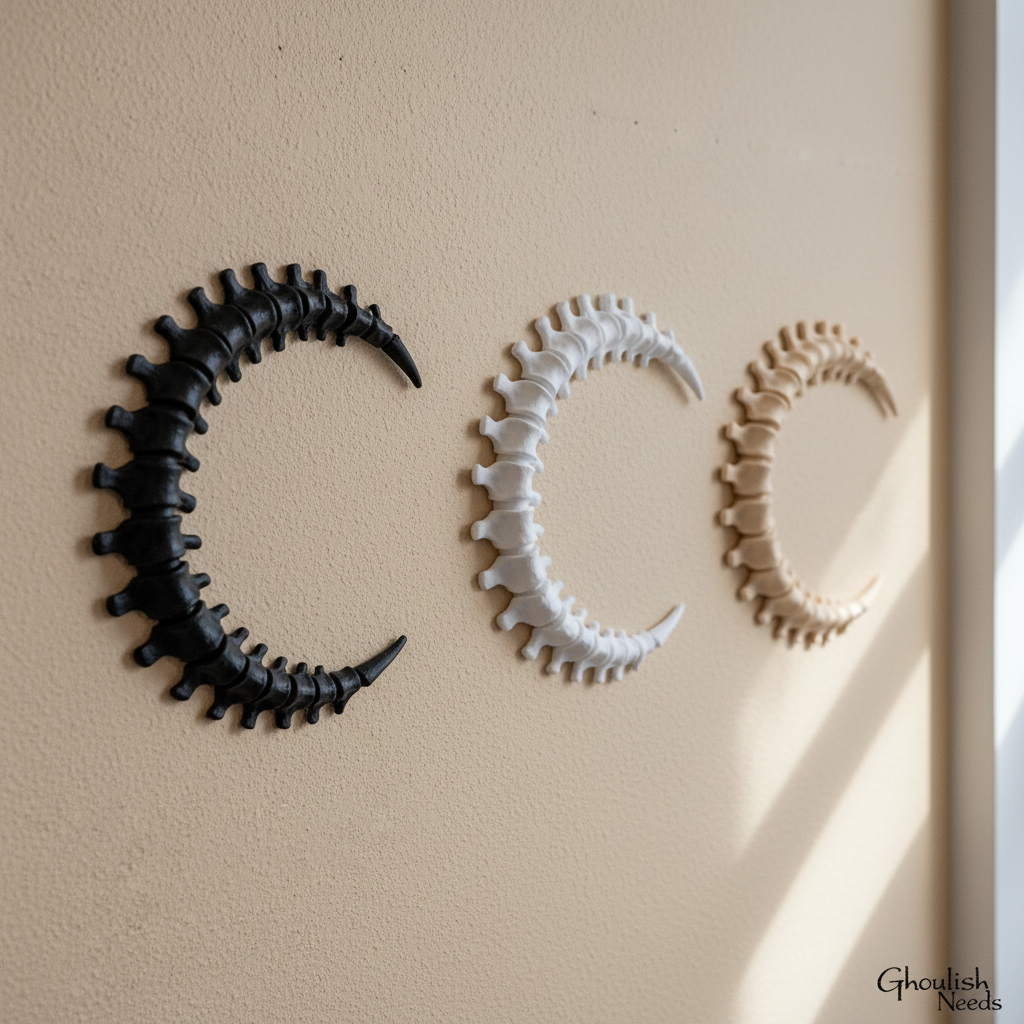 Vertebrae Crescent Moon Wall Decor