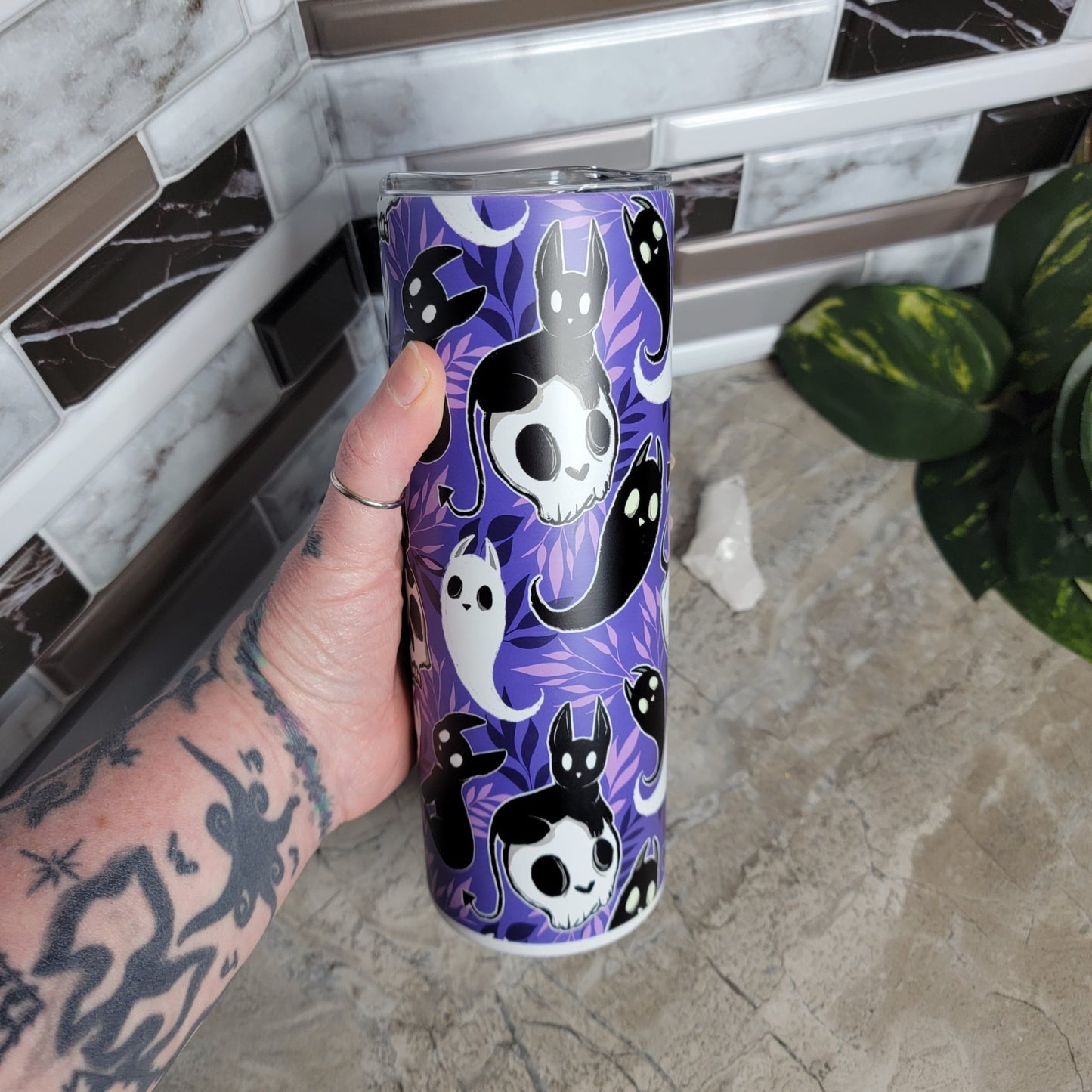 Ghost cat 20oz Tumbler