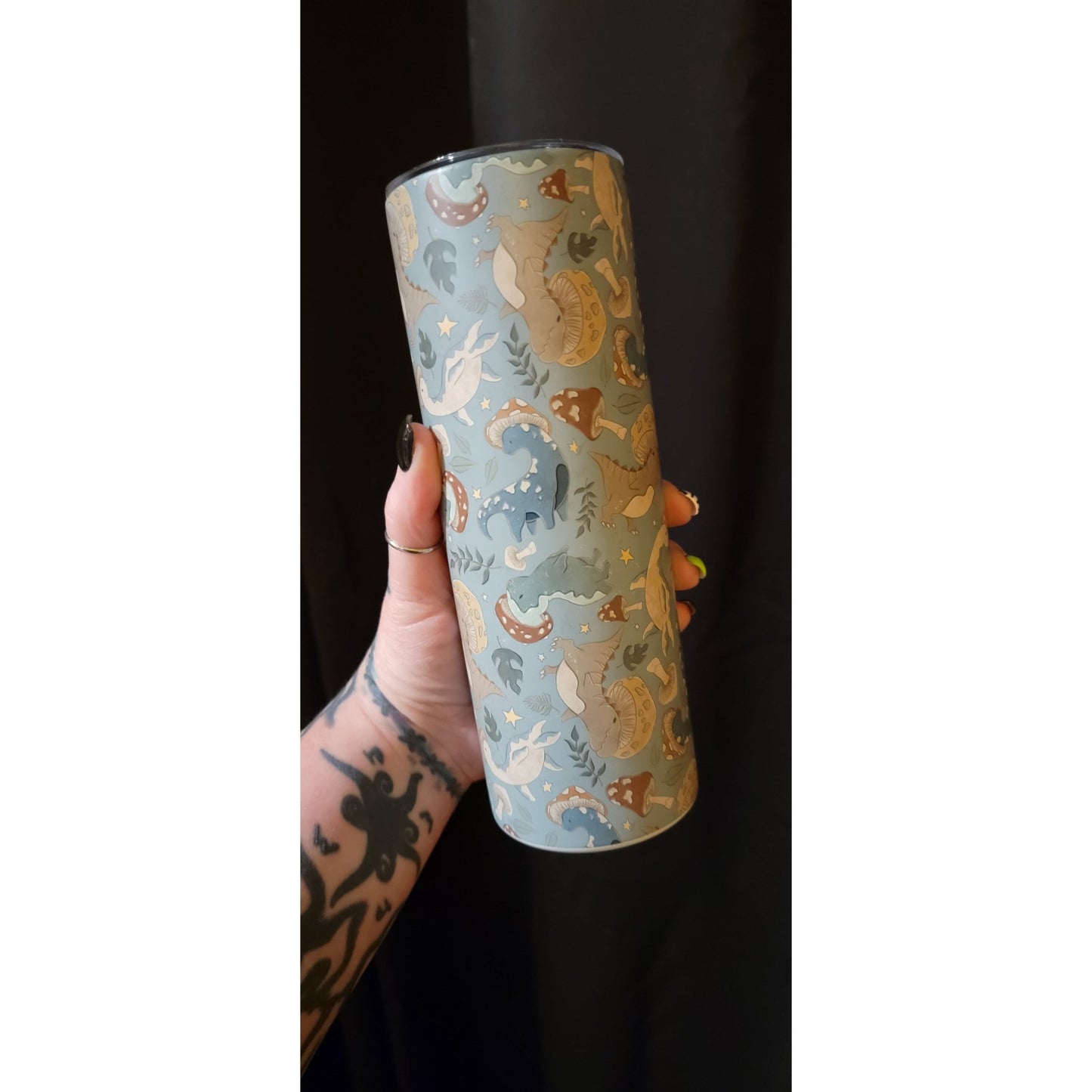 Dino Mushroom Blue 20oz Tumbler