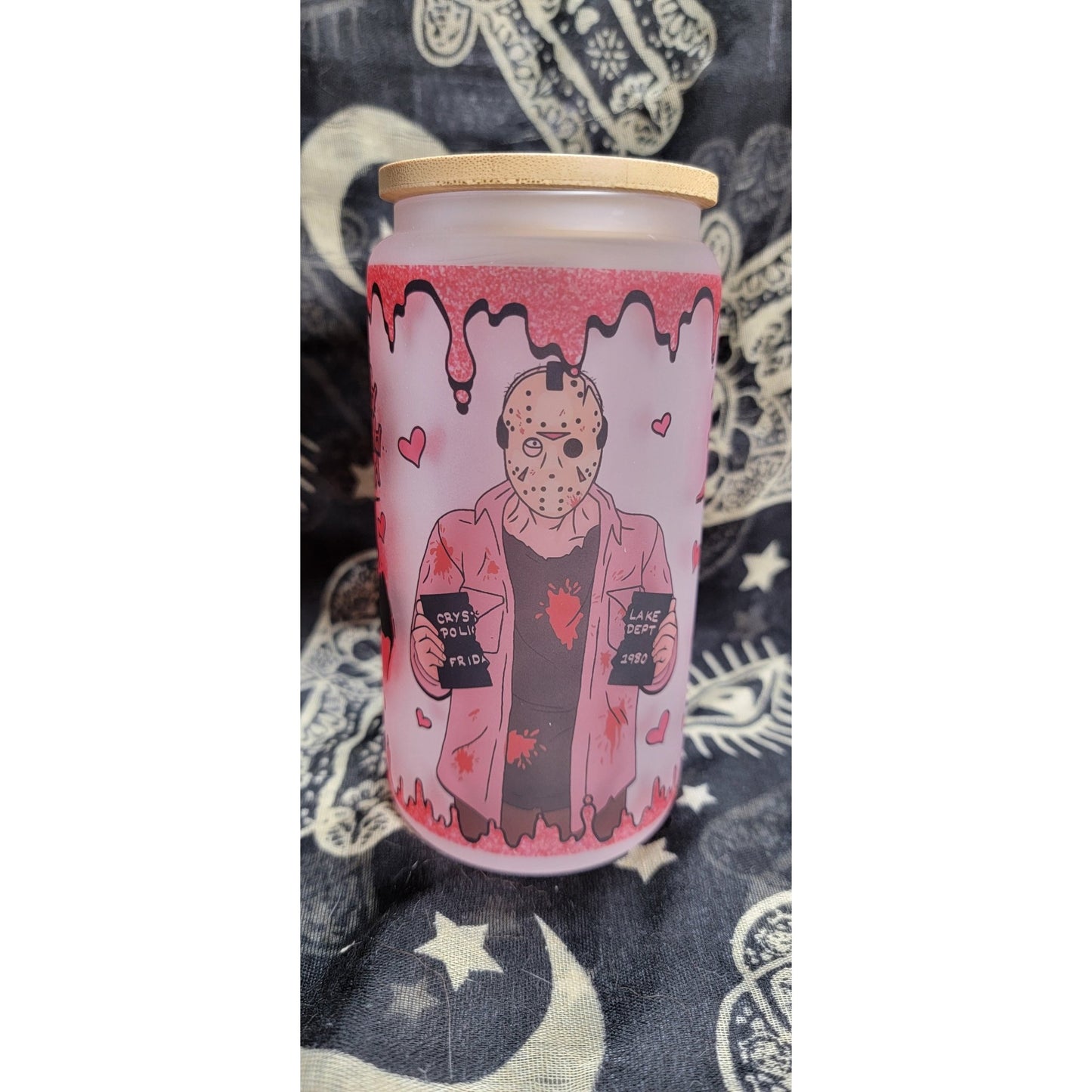 Bitches Be trippin 16oz Frosted Libbey Glass