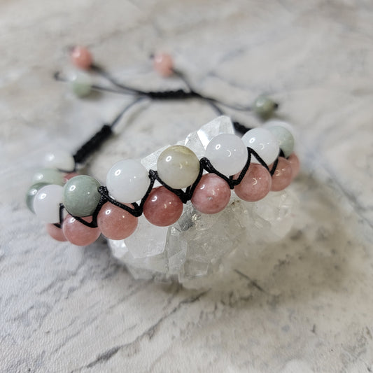 Sunstone and Tea Jasper Bracelet