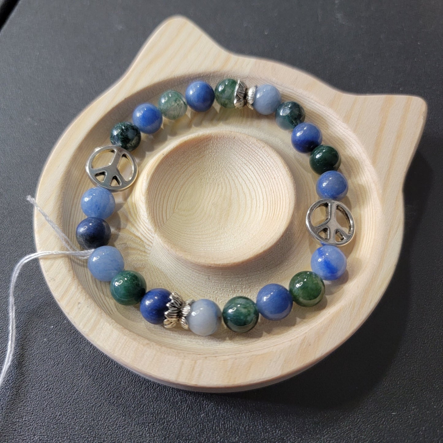 Peace Green moss agate and Amazonite Bracelet - Roughly 17cm