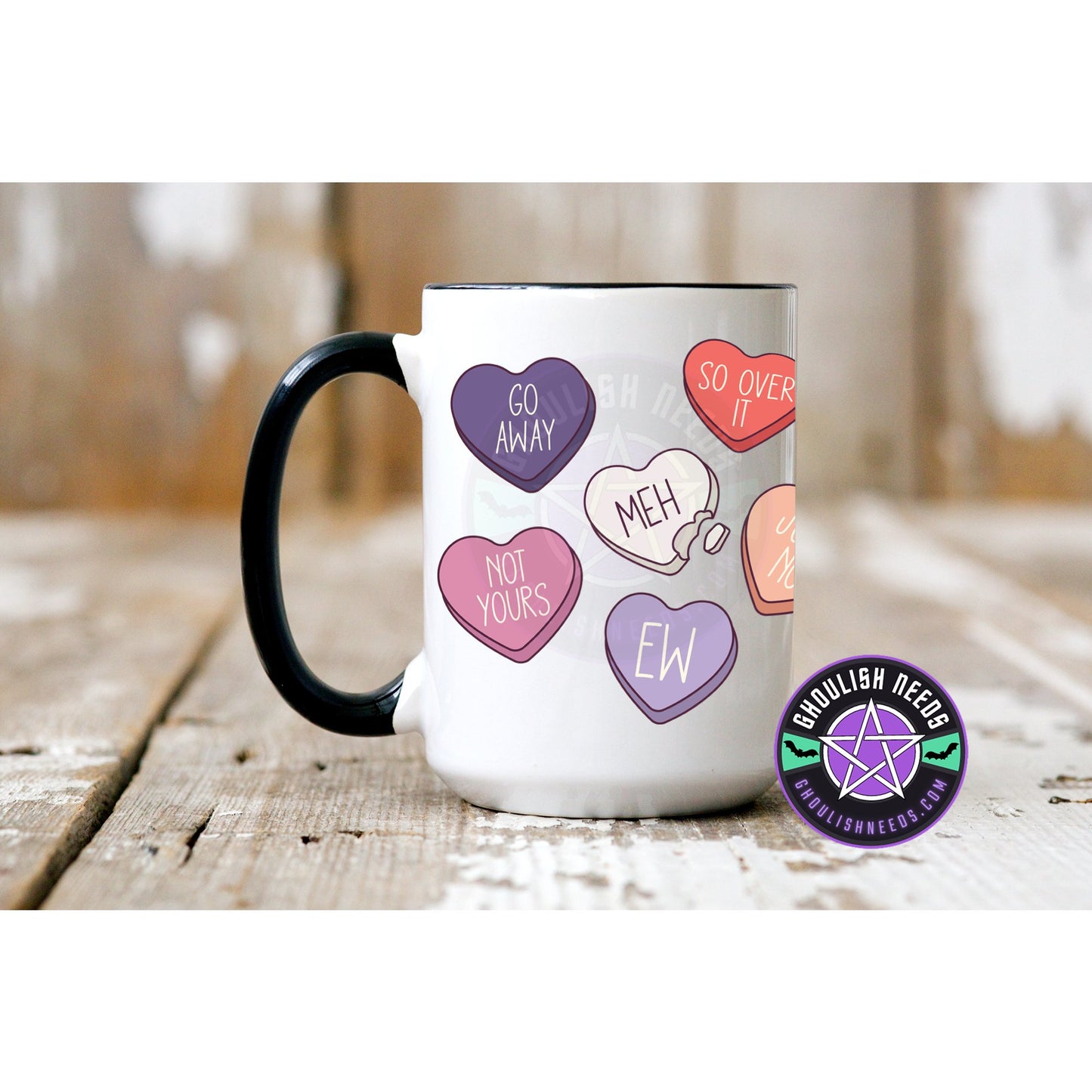 Anti valentines hearts 11oz mug