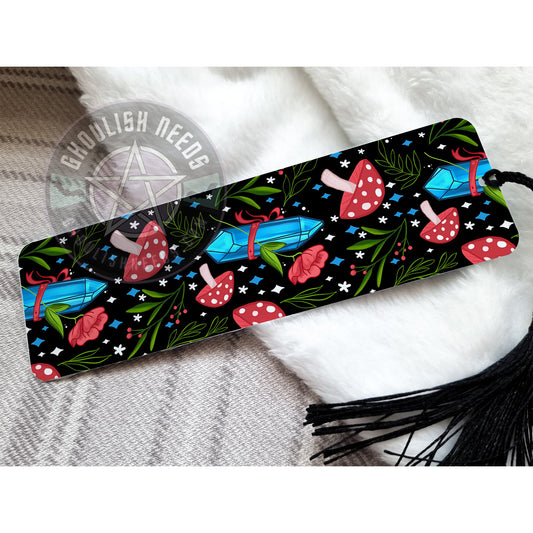 Blue Crystals Bookmark with Tassel