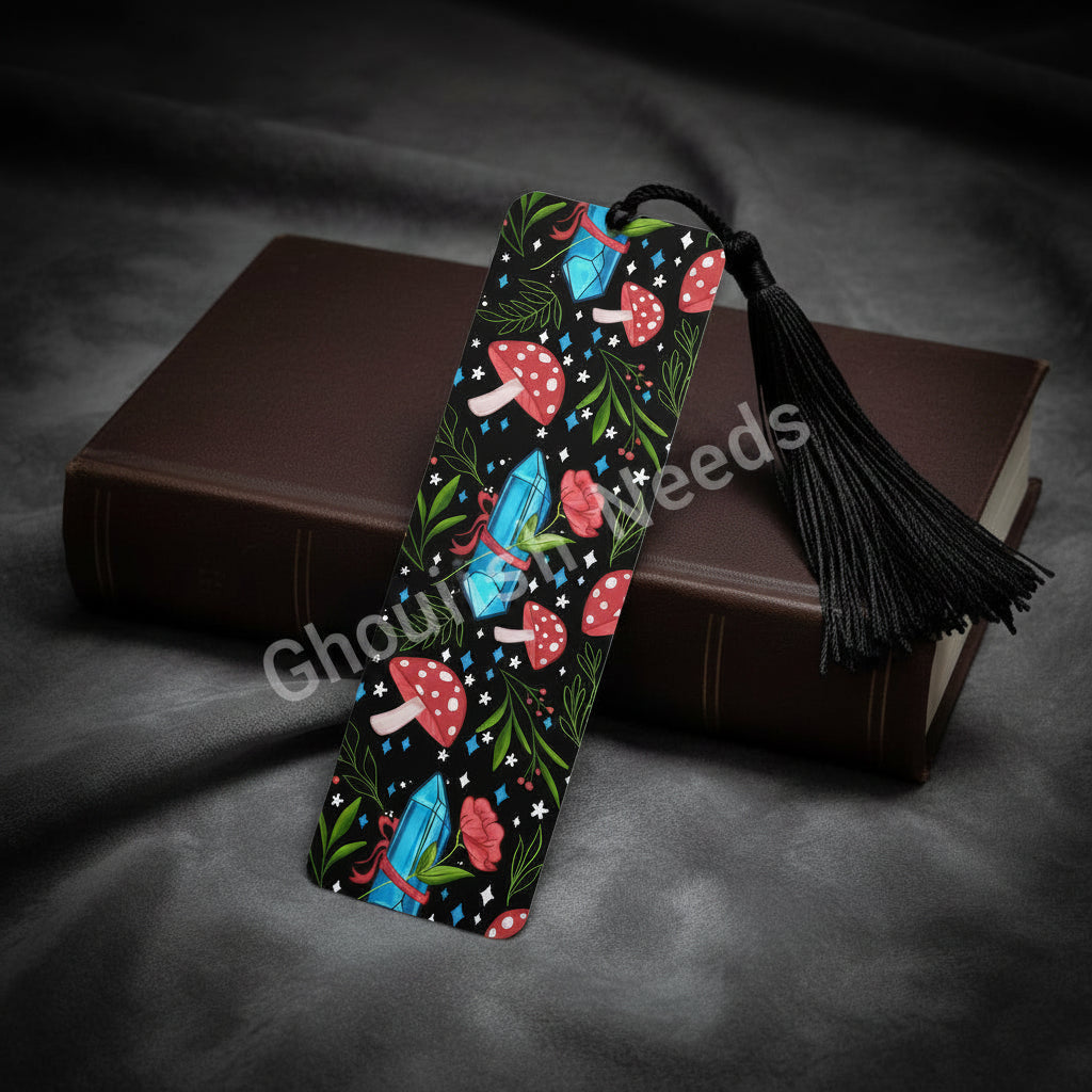 Blue Crystals Bookmark with Tassel