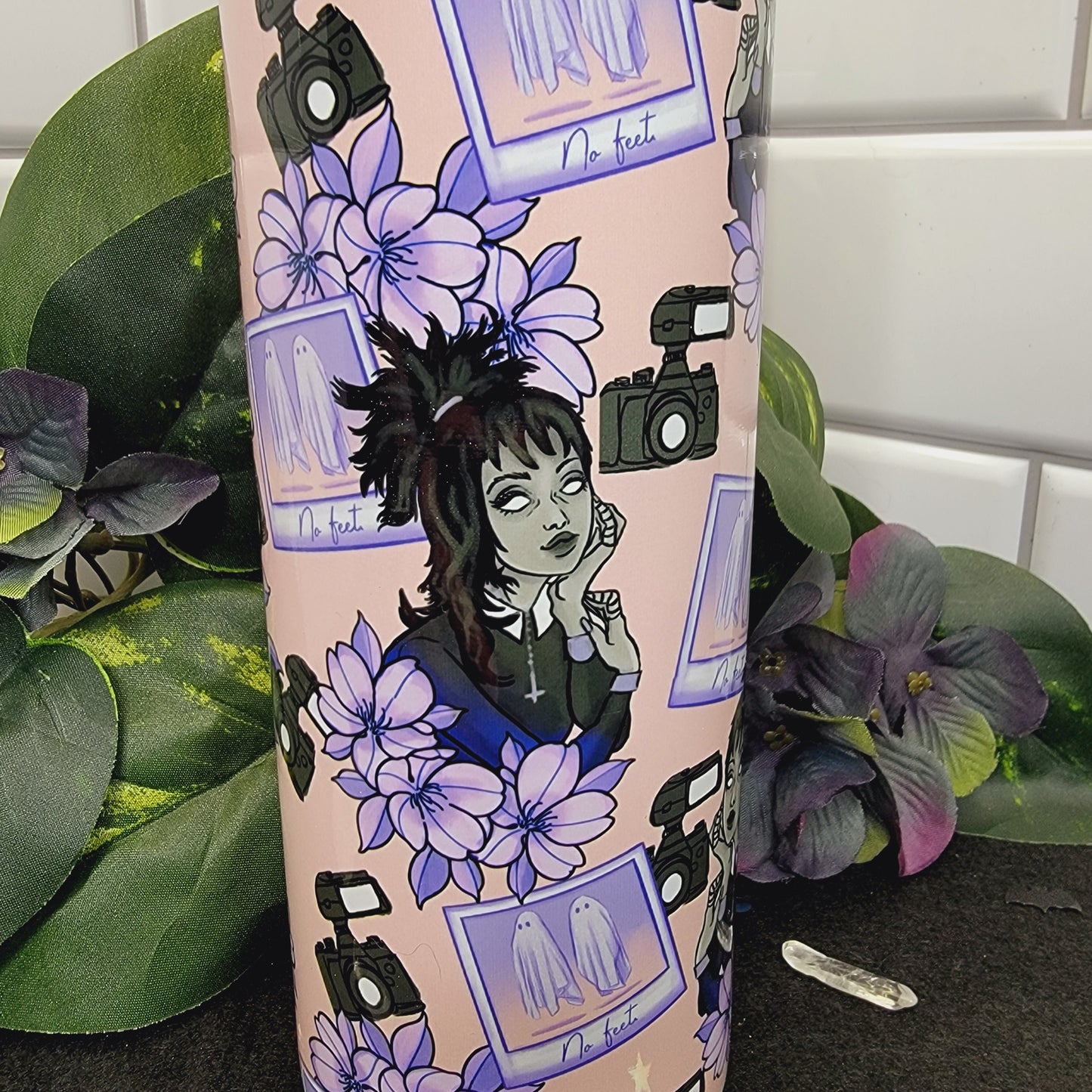 Teen goth Girl 20oz Tumbler mockup - Lydia inspired gothic design
