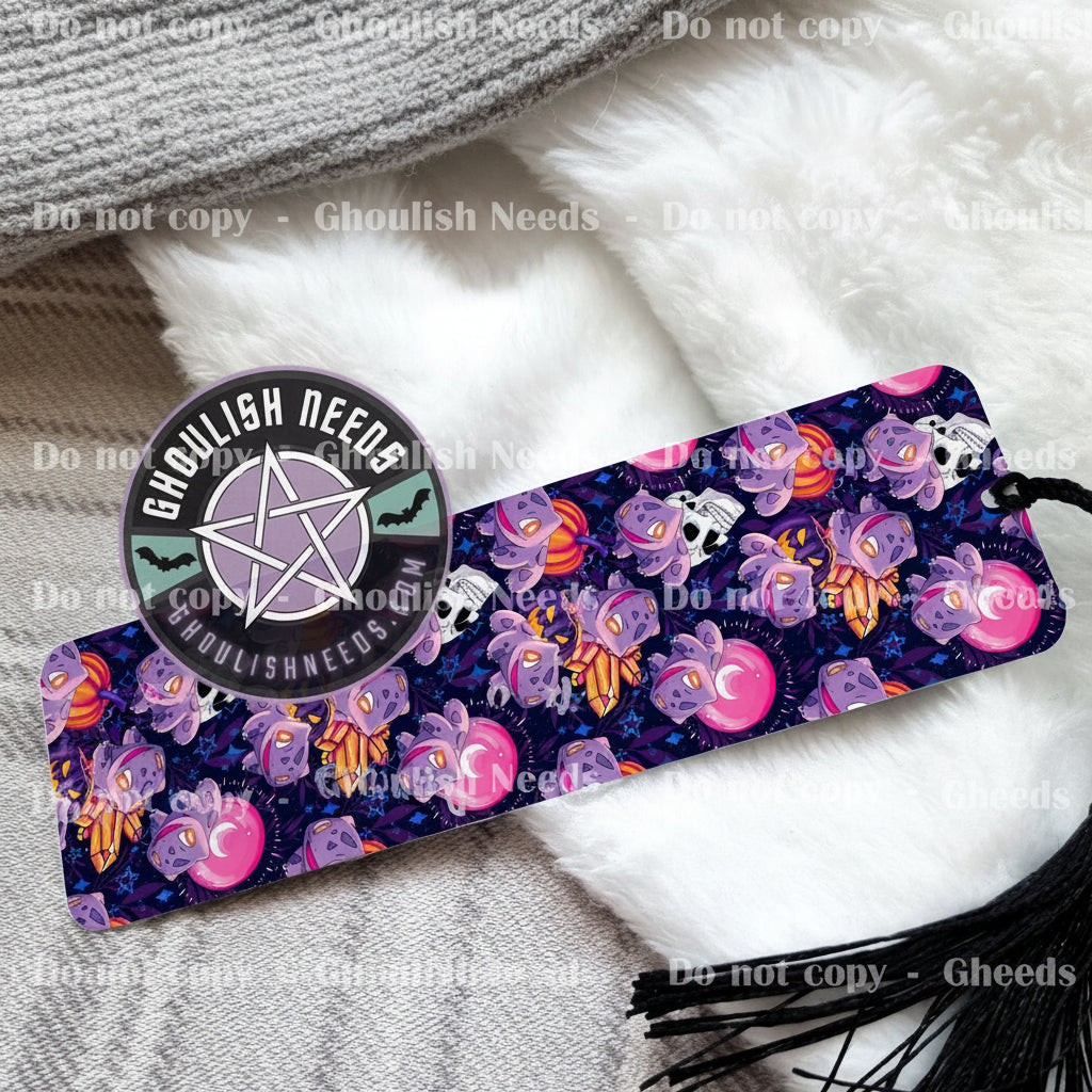 Cute Bulba Halloween Bookmark with Tassel