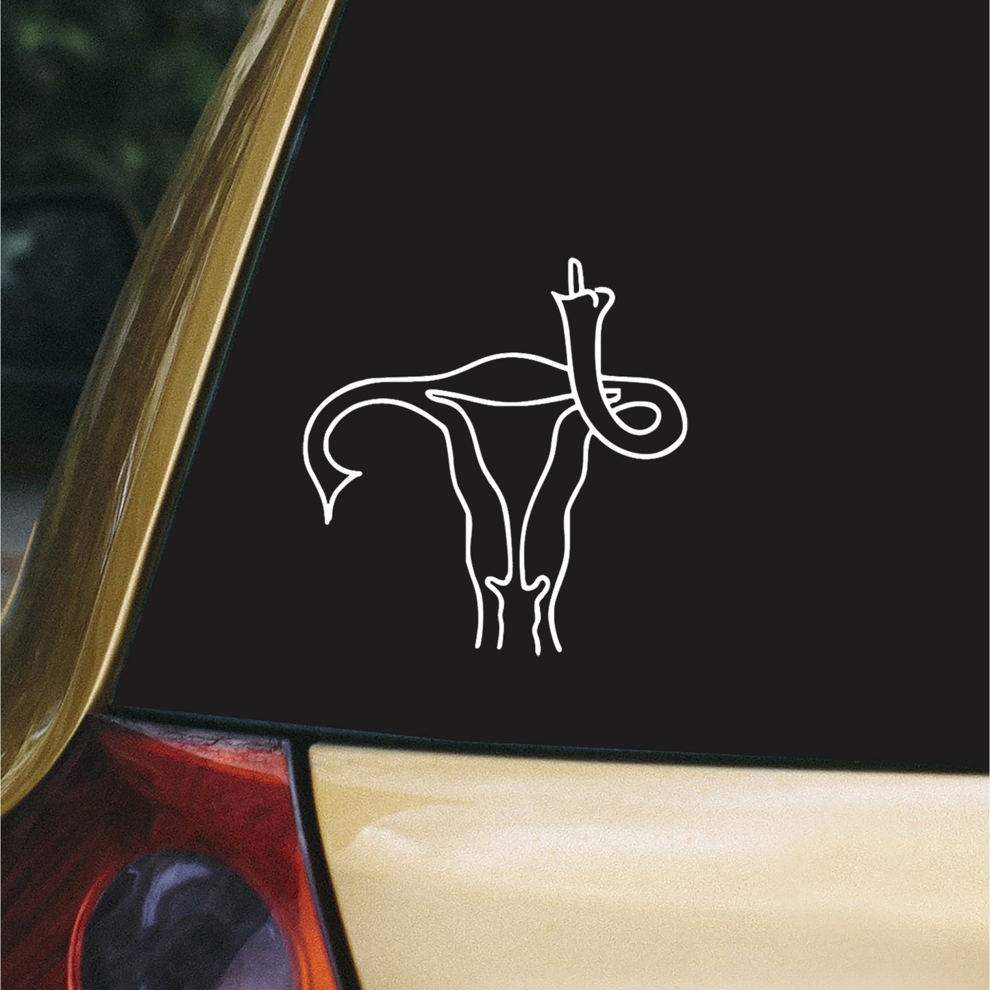FU Uterus Reproductive rights Window Decal