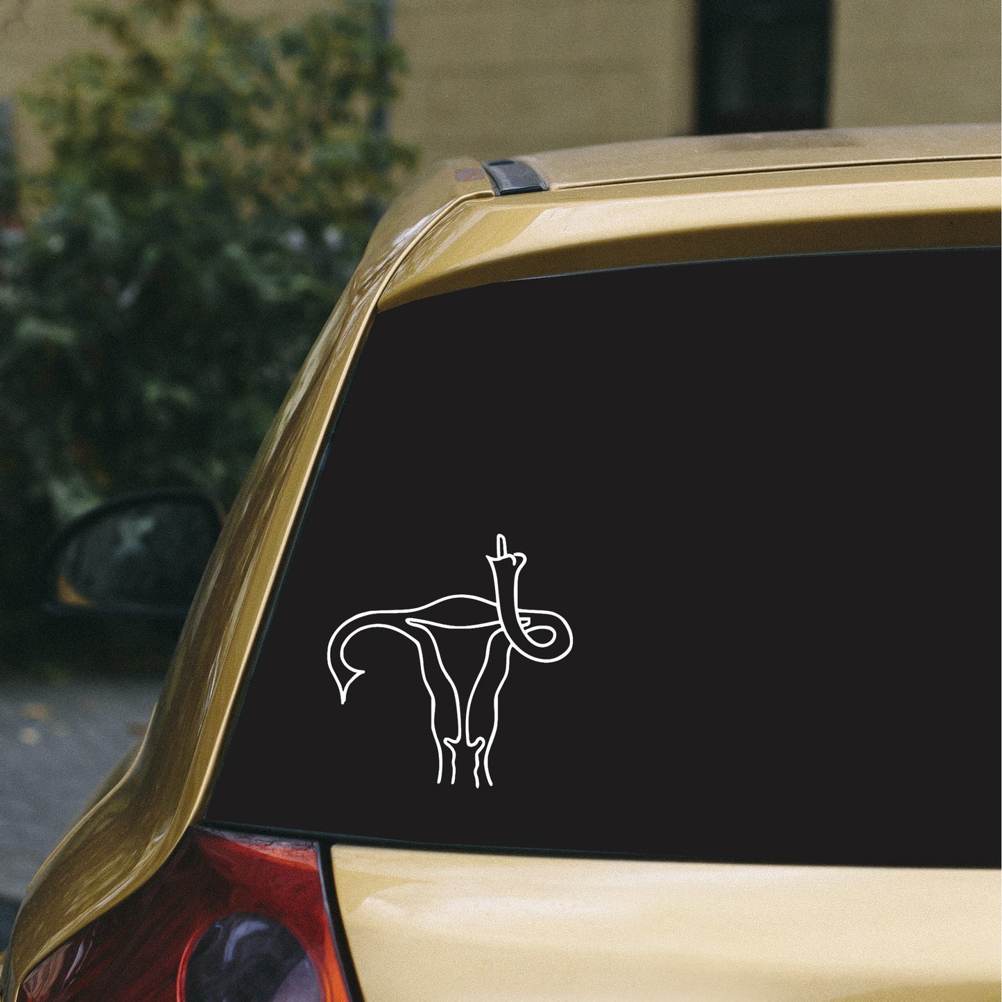 FU Uterus Reproductive rights Window Decal