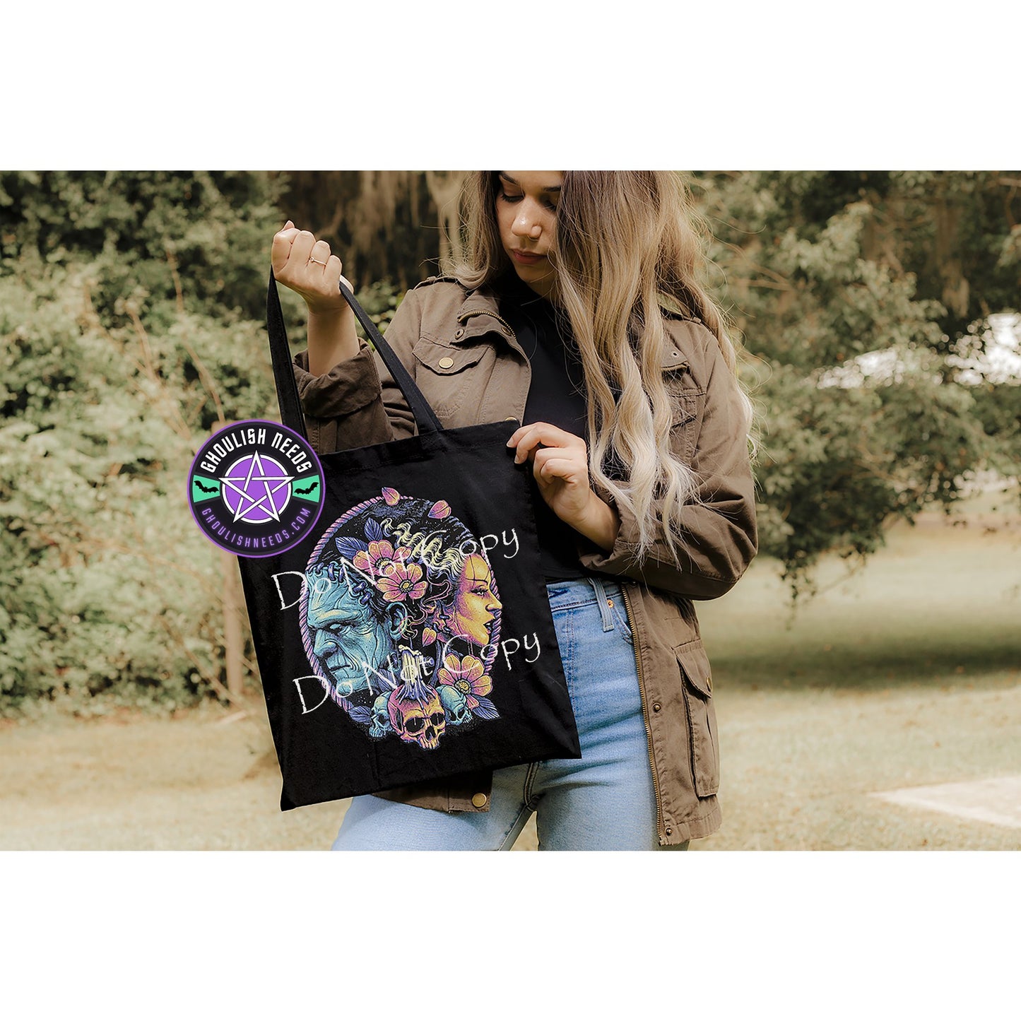 Frankenstein's Monster and Bride Tote bag