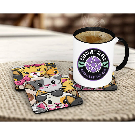 Happy Kitty Coasters