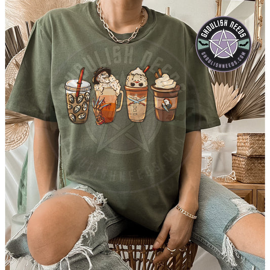 Horror Fall Drinks Unisex T-shirt