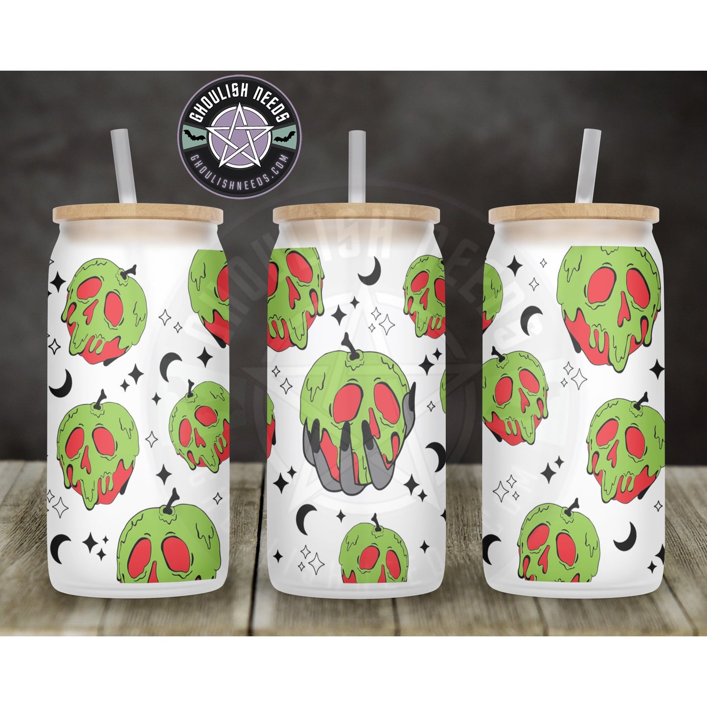 Poison Apple 16oz Frosted Libbey Glass