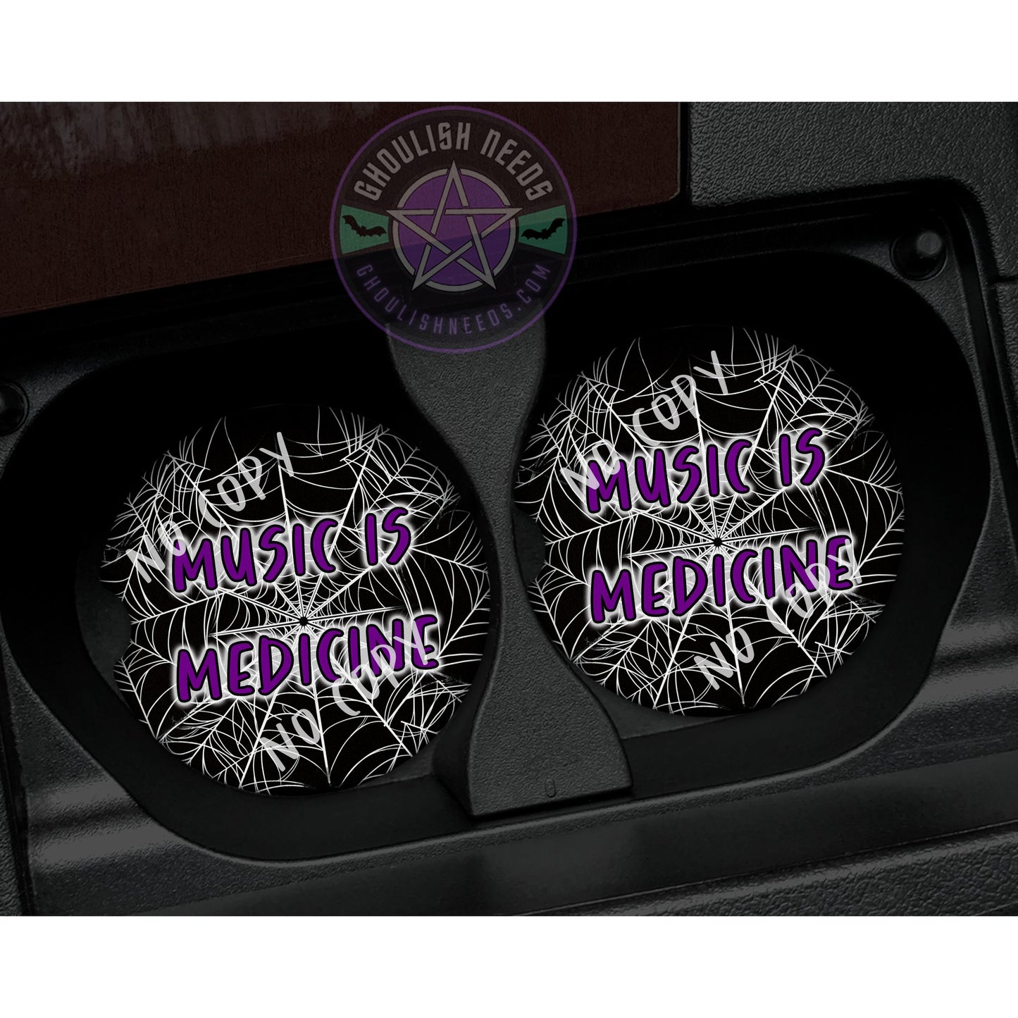 Music is Medicine Car Coaster set