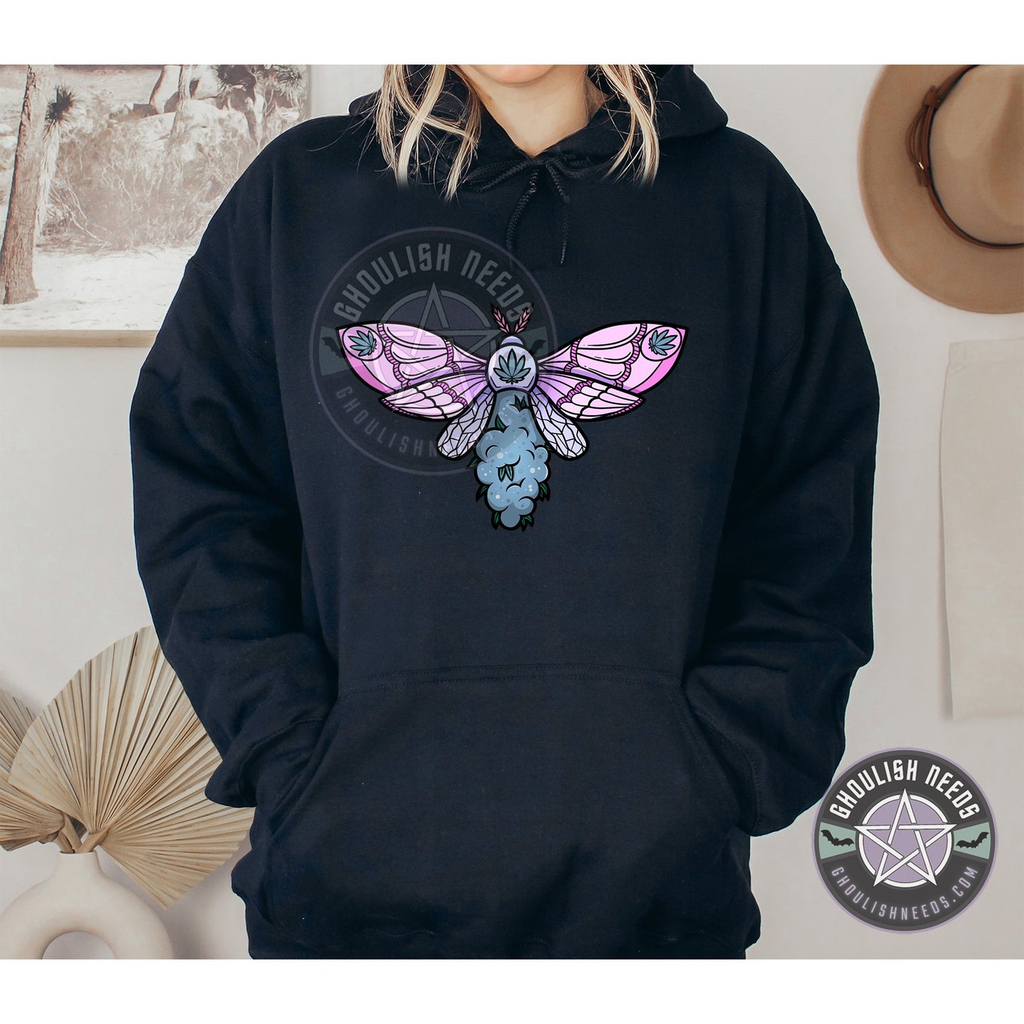 Pastel Bud Moth Pullover Hoodie