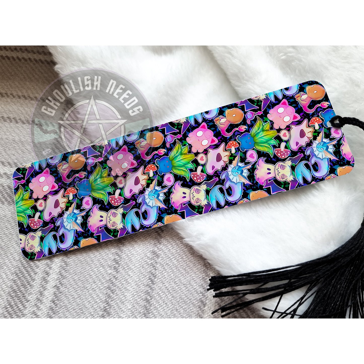 Cute characters Pastel Bookmark with Tassel