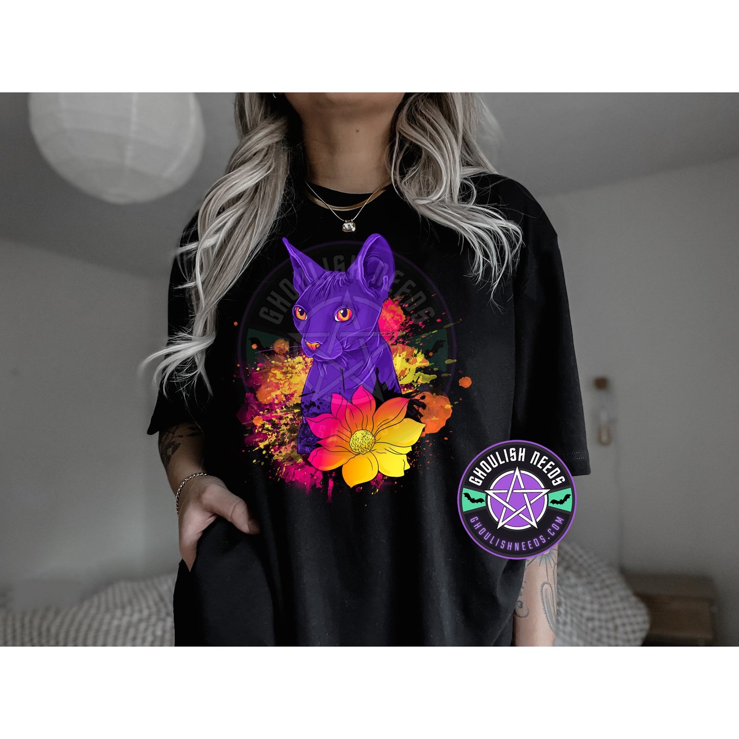 Purple Cat Unisex T-shirt