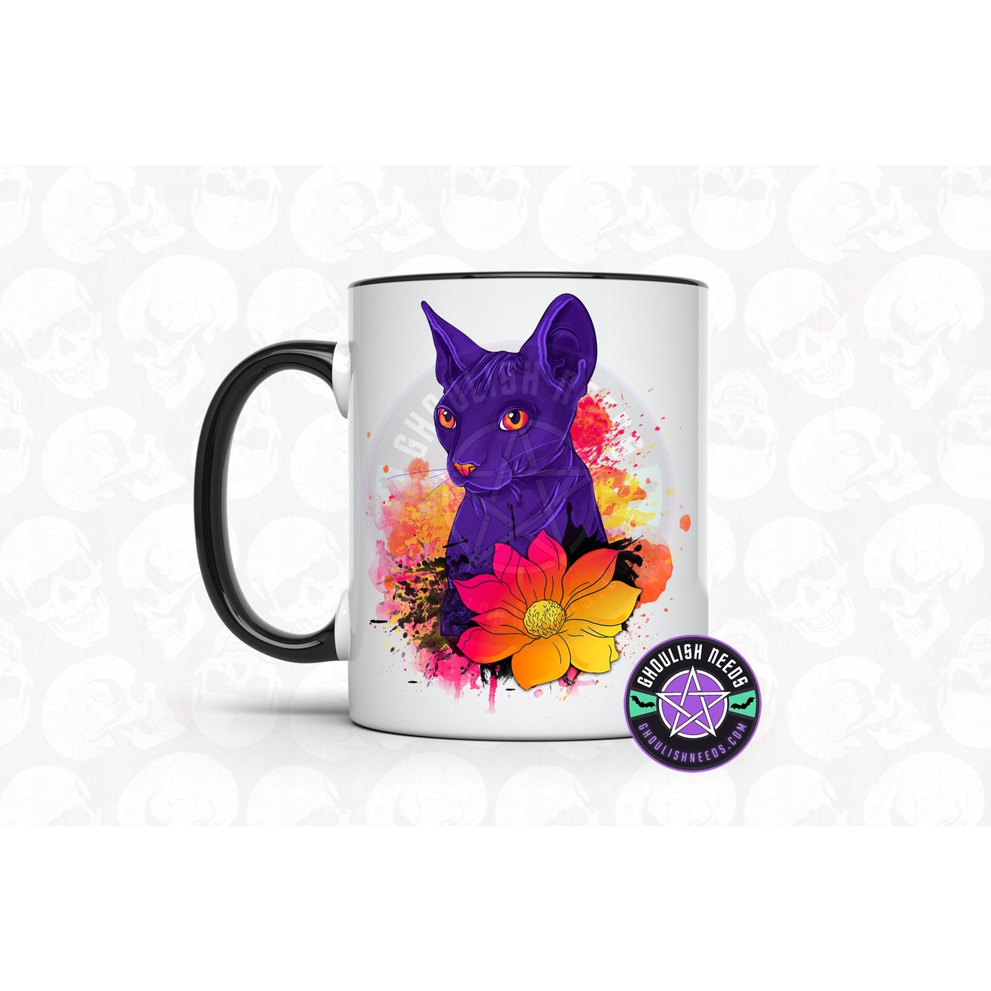 Purple Sphynx Cat 11oz Mug