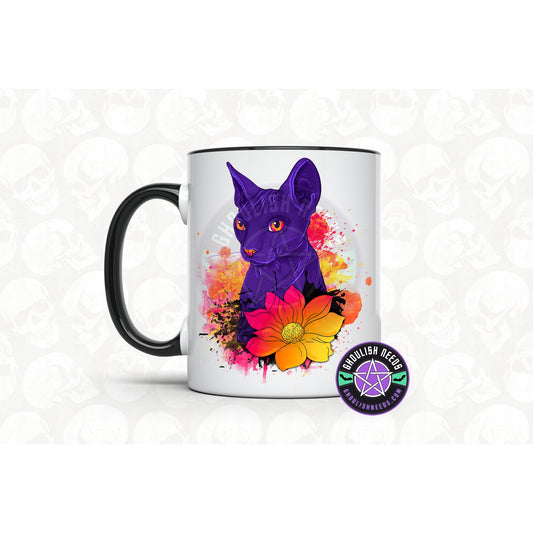 Purple Sphynx Cat 11oz Mug