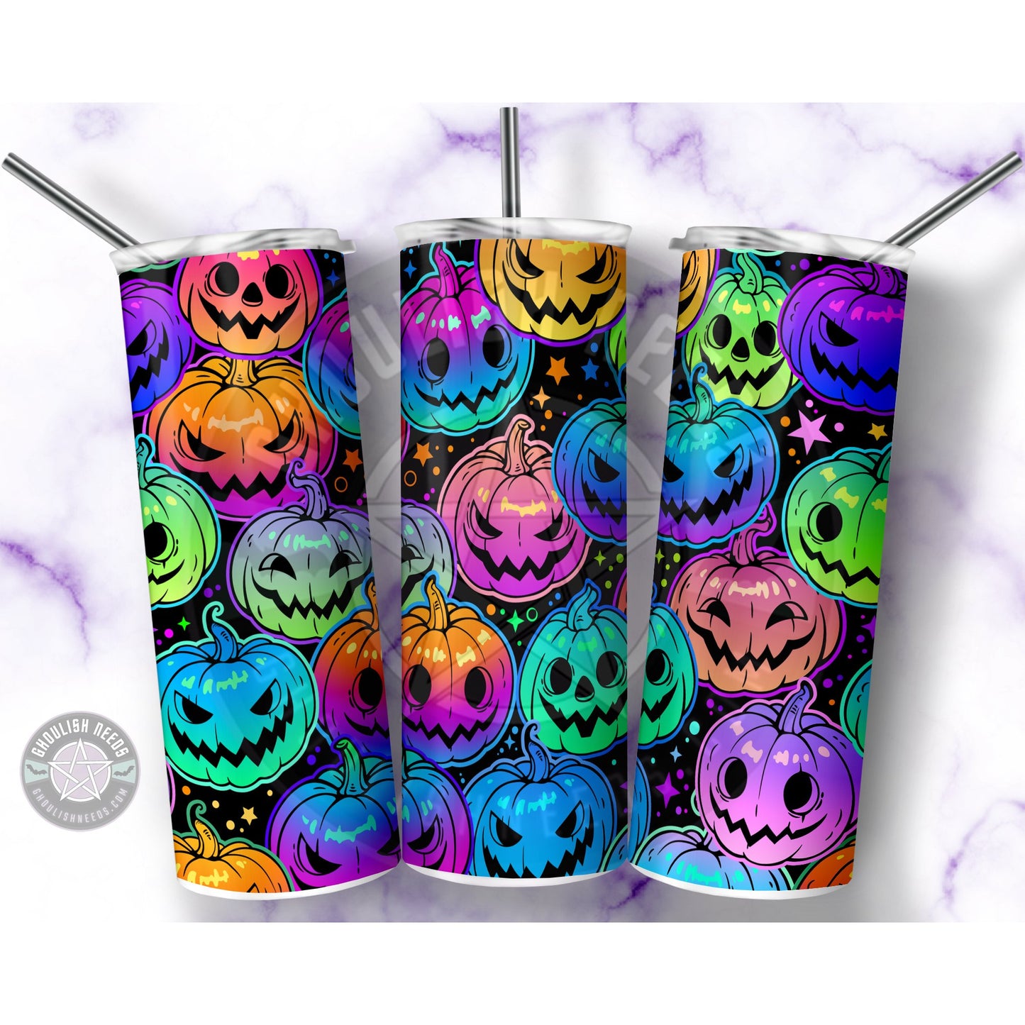 Rainbow Pumpkins 20oz Tumbler